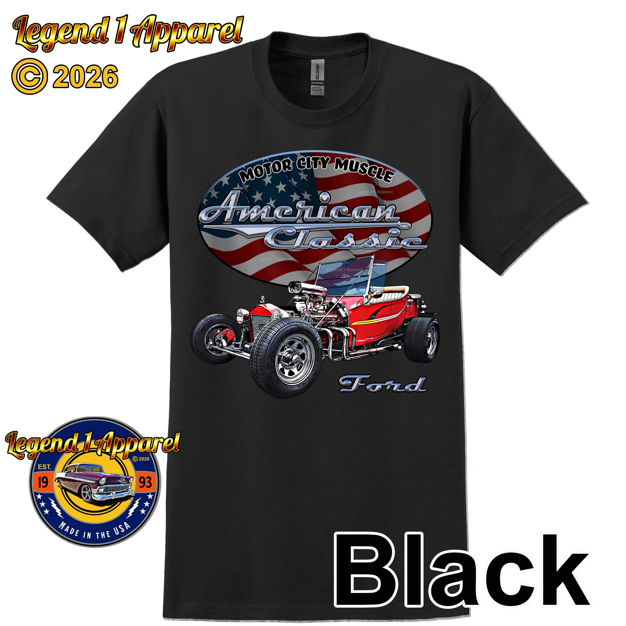 1923 Ford T-Bucket American Classic Muscle Car T-shirt