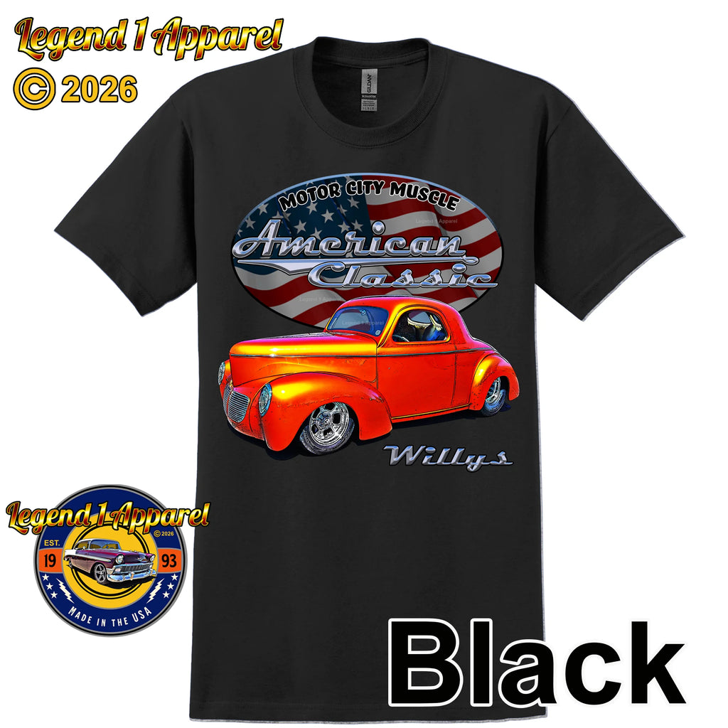 1941 Willys Coupe - American Classic Muscle Car T-shirt