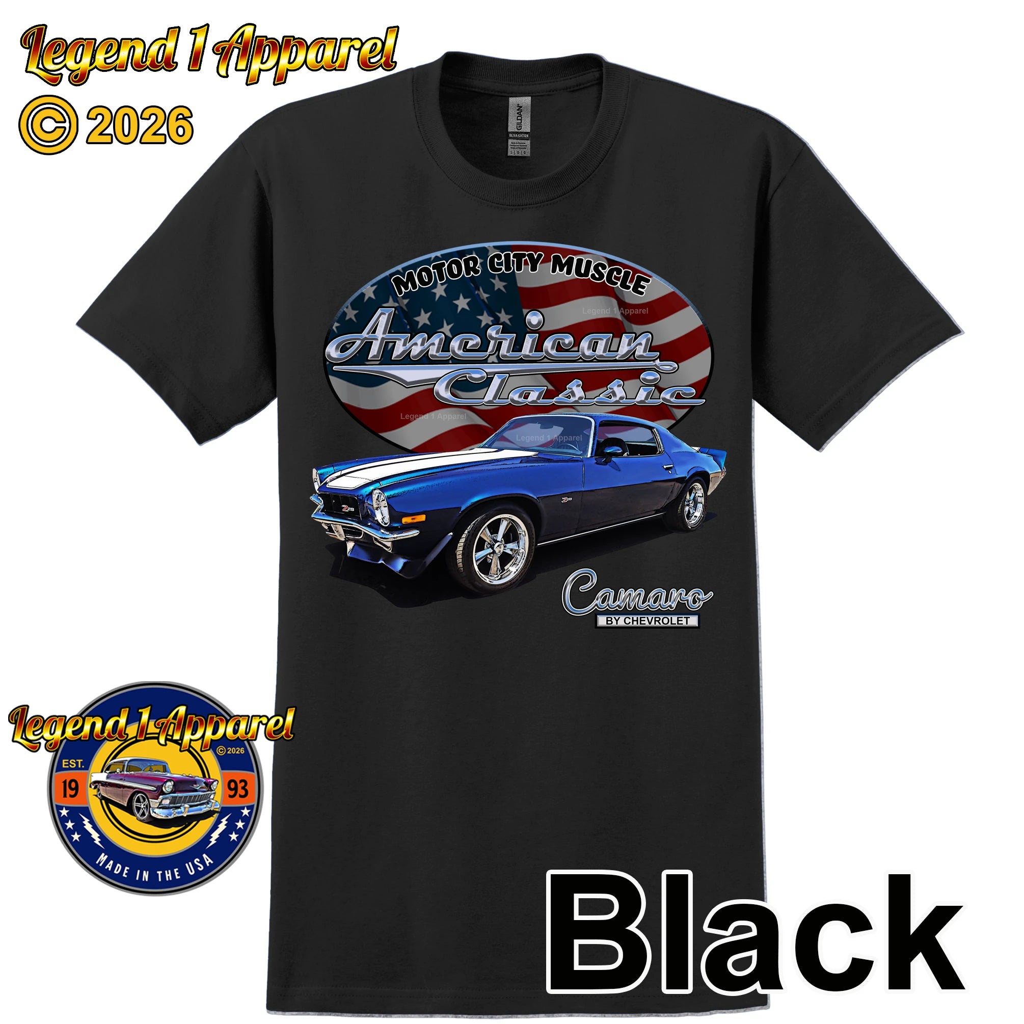1973 Chevrolet Camaro - American Classic Muscle Car T-shirt