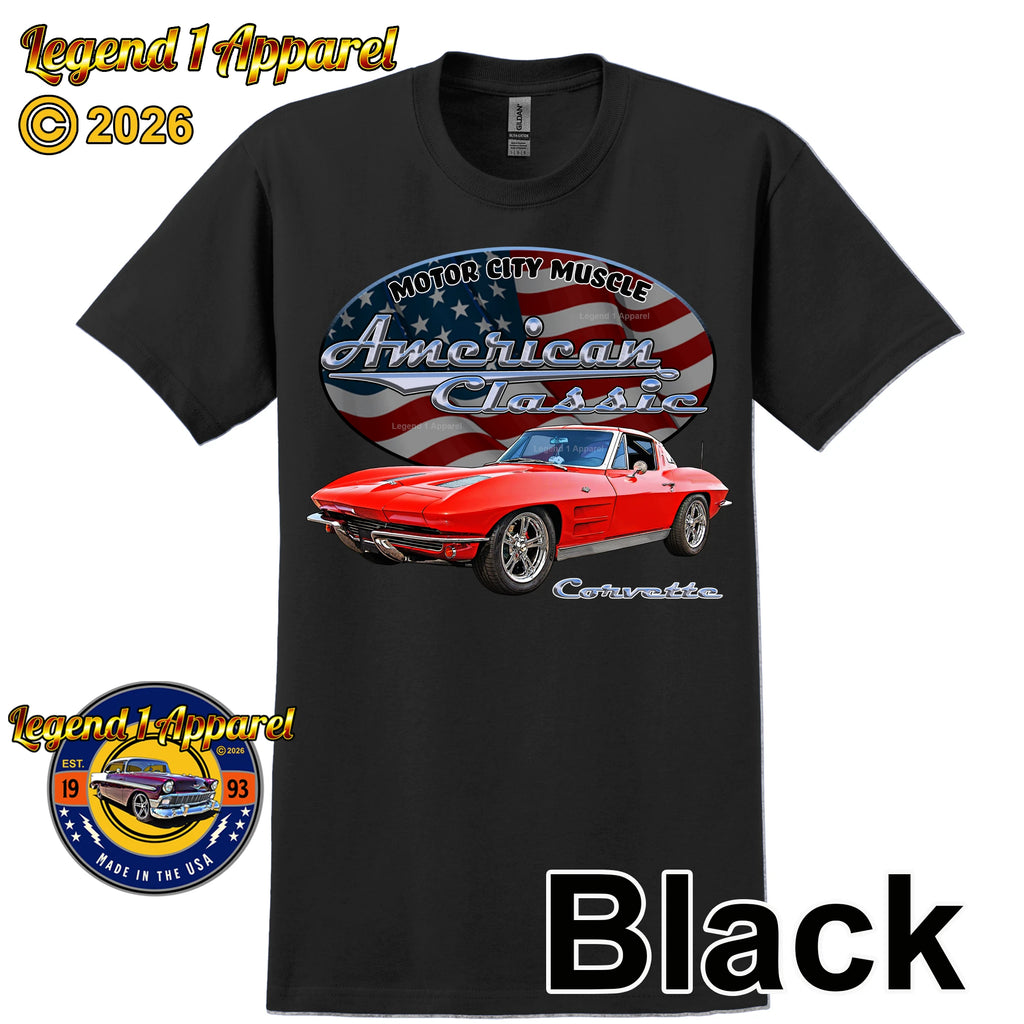1963 Chevrolet C2 Corvette - American Classic Muscle Car T-shirt