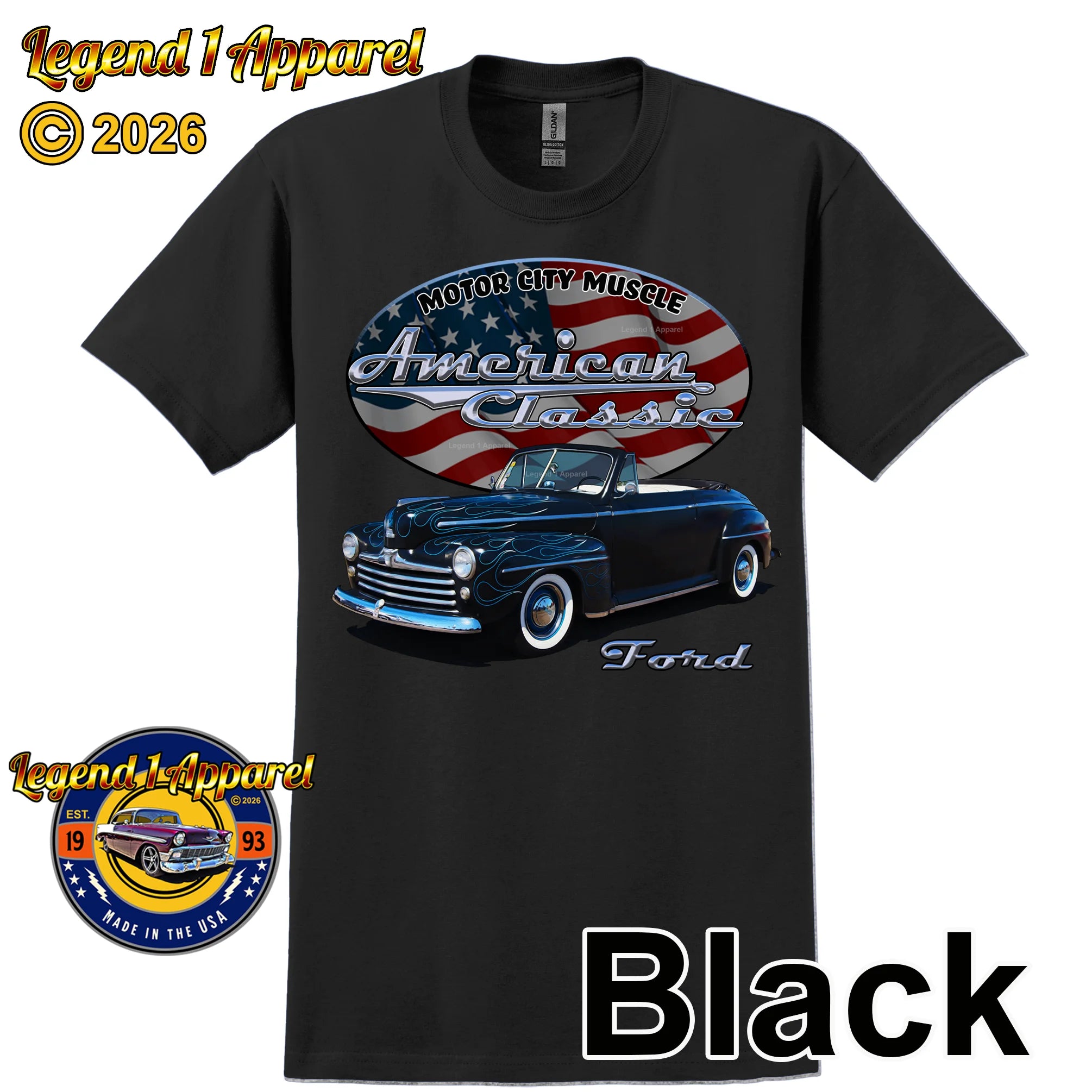 1947 Ford Convertible - American Classic Muscle Car T-shirt
