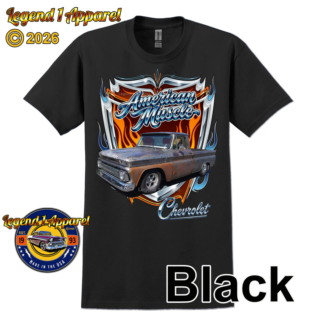 1965 Chevrolet Truck American Muscle T-Shirt – 65 Chevy Classic Pick Up Graphic Tee