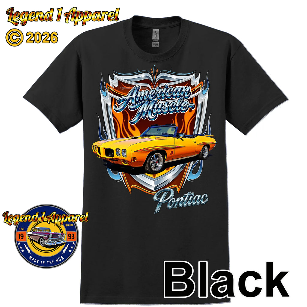1970 Pontiac GTO American Muscle T-Shirt – 70 Judge GTO Classic Car Graphic Tee