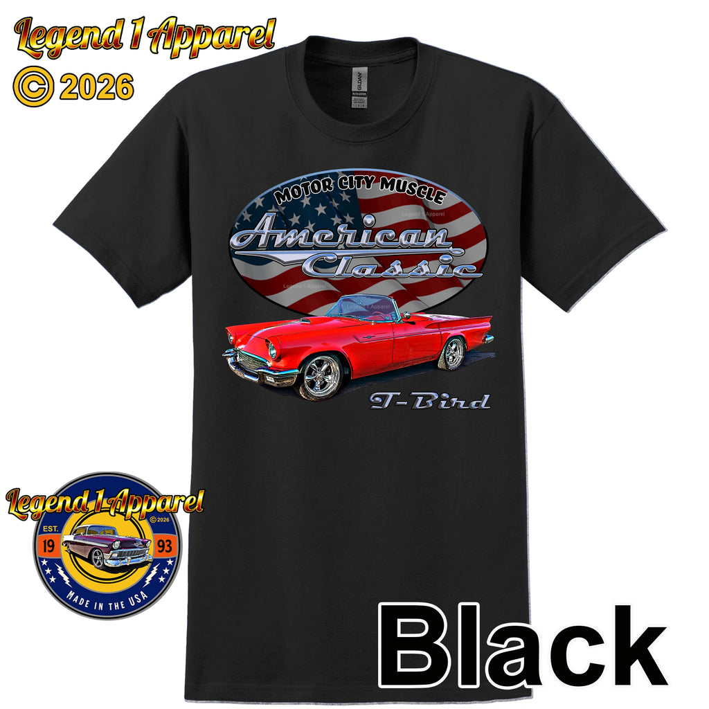 1957 Ford Thunderbird - American Classic Muscle Car T-shirt