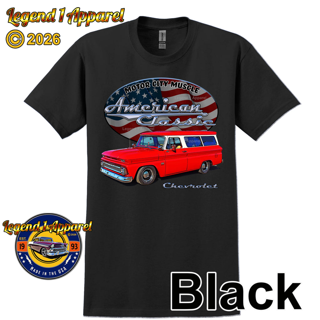 1966 Chevrolet Suburban Carryall - American Classic Muscle Truck T-shirt