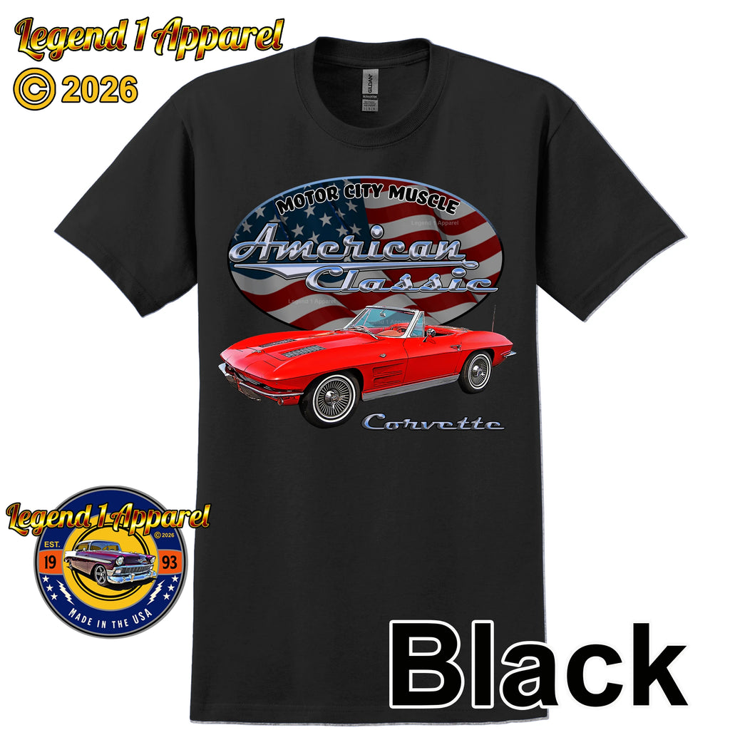 1963 Chevrolet C2 Corvette - American Classic Muscle Car T-shirt