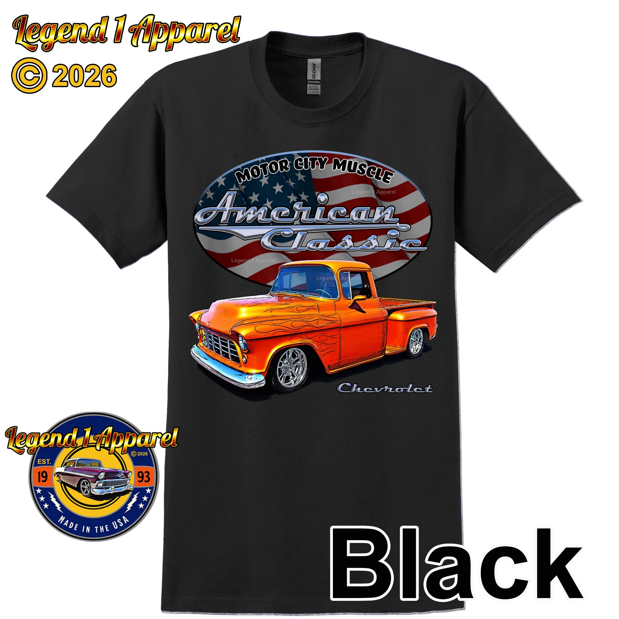 1955 Chevrolet Pick Up - American Classic Muscle Truck T-shirt