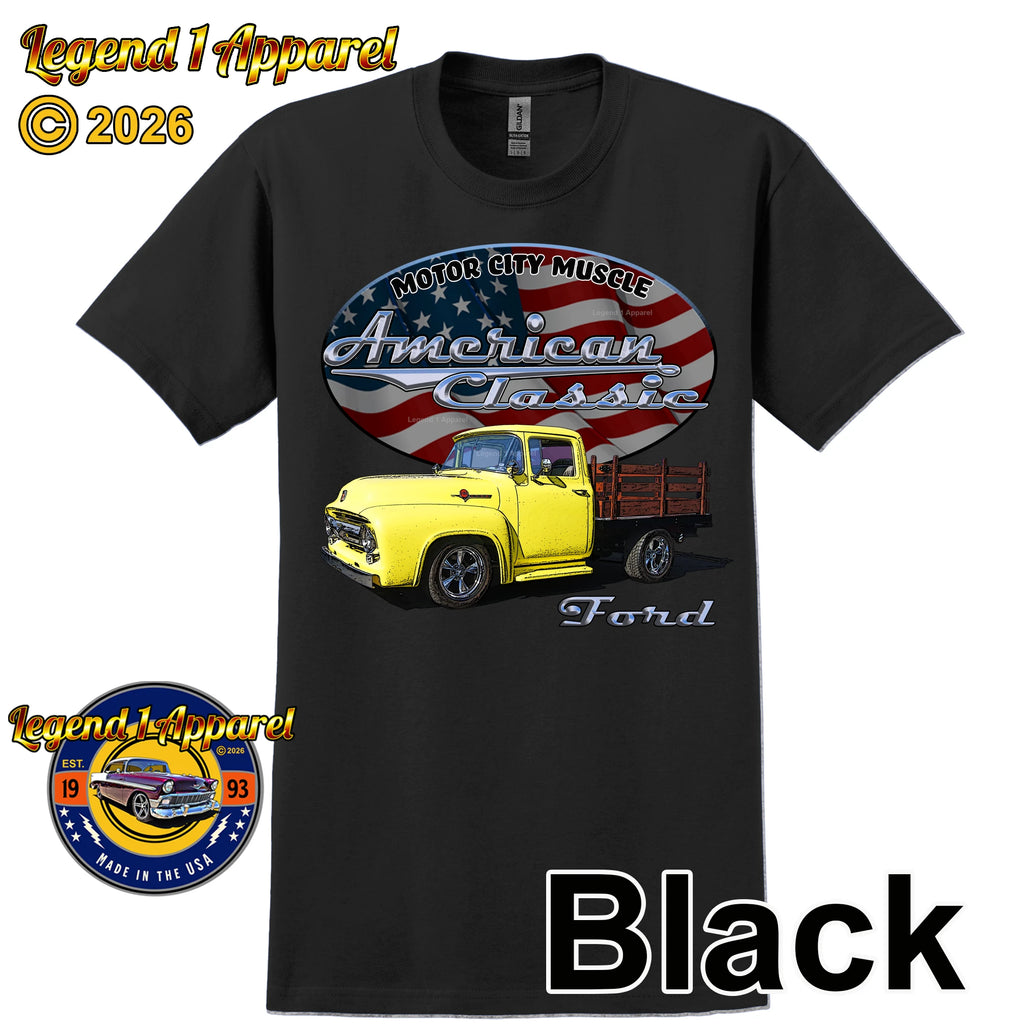 1956 Ford F100 Stake Truck - American Classic Pickup T-shirt
