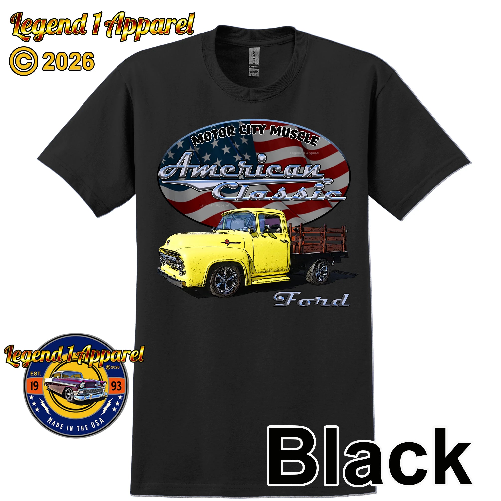 1956 Ford F100 Stake Truck - American Classic Pickup T-shirt