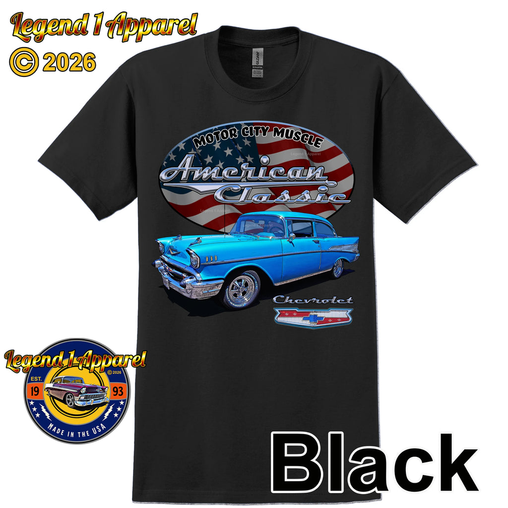 1957 Chevrolet Bel Air Coupe - American Classic Muscle Car T-shirt