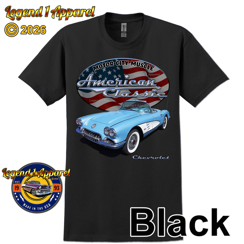 1960 Chevrolet C1 Corvette - American Classic Muscle Car T-shirt