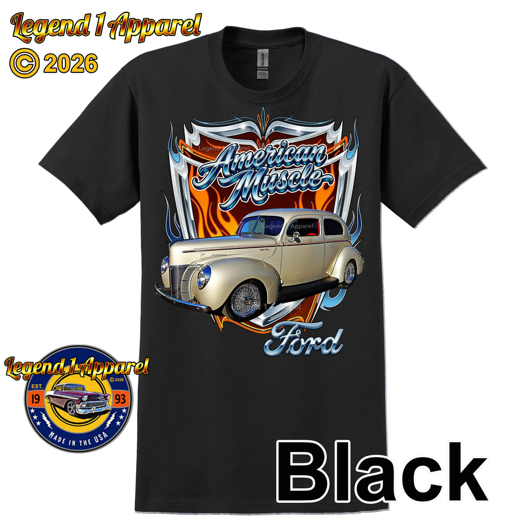 1940 Ford Coupe American Muscle T-Shirt –40 Ford Coupe Car Graphic Tee