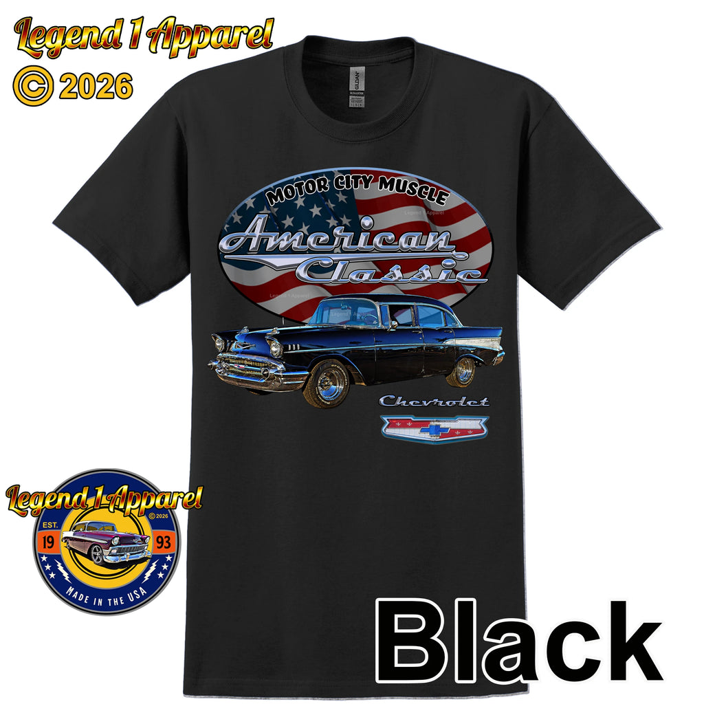 1957 Chevrolet Bel Air Sedan - American Classic Muscle Car T-shirt