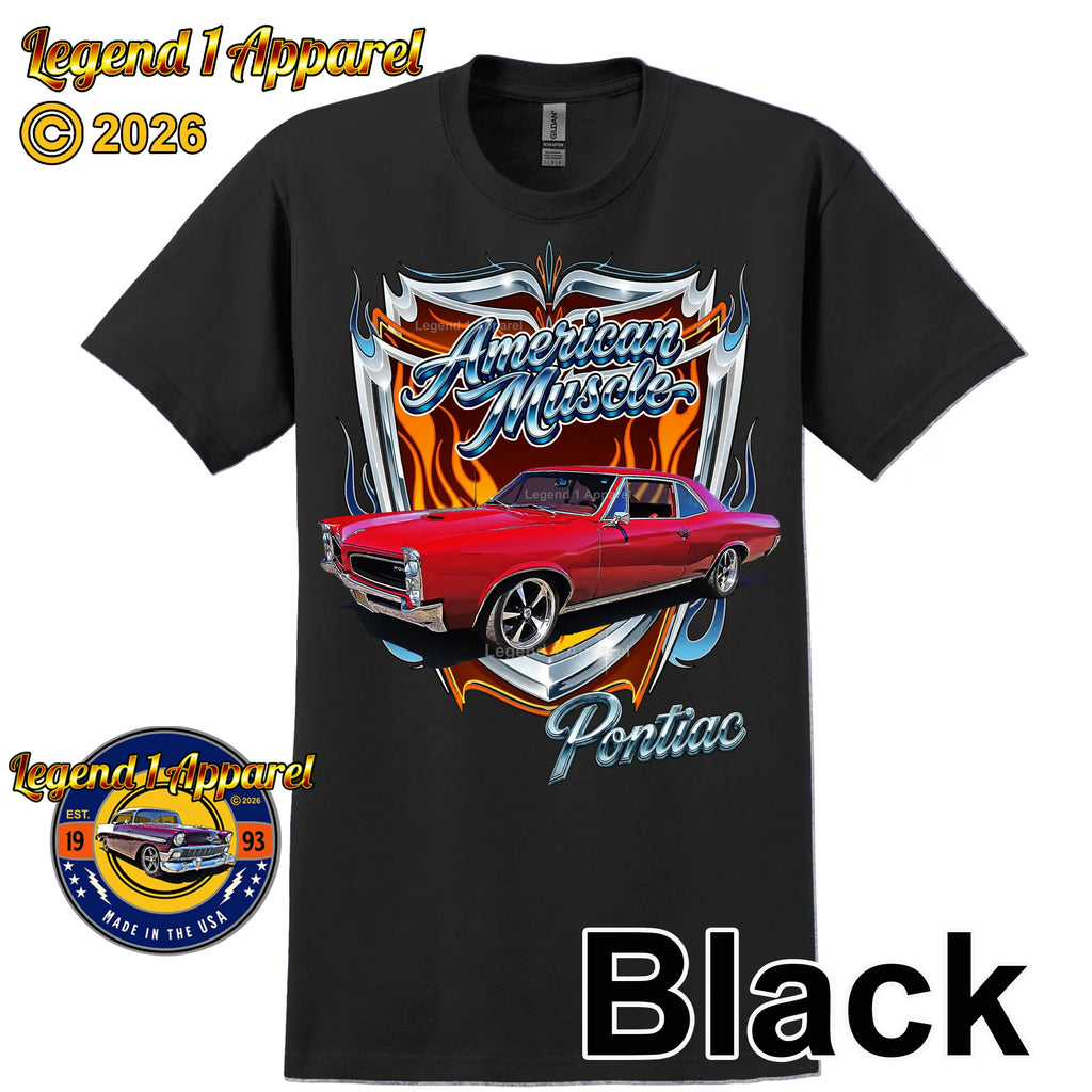 1965 Pontiac Le Mans American Muscle T-Shirt – 65 Lemans Classic Car Graphic Tee