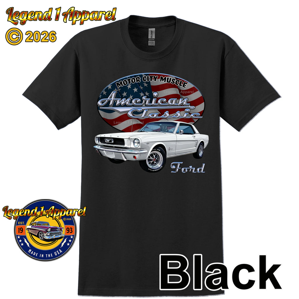 1966 Ford Mustang Coupe - American Classic Muscle Car T-shirt