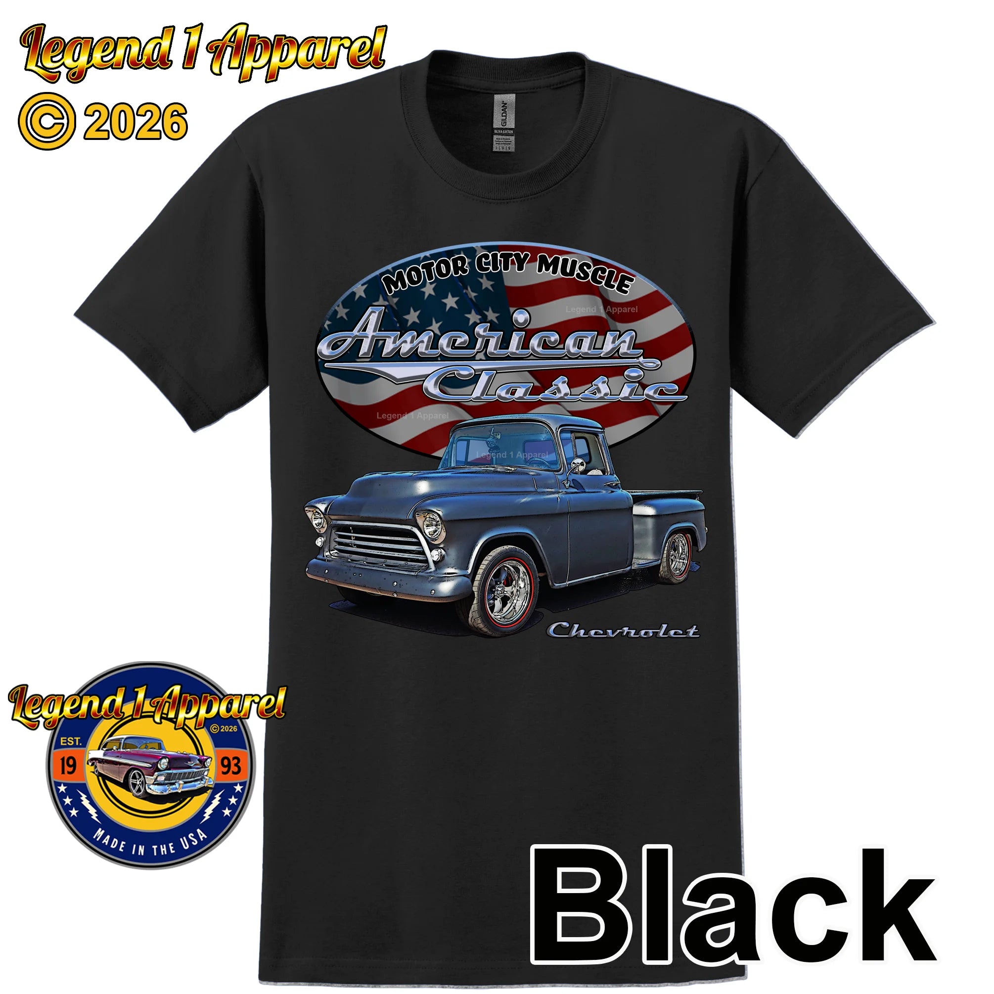 1955 Chevrolet Pick Up - American Classic Muscle Truck T-shirt