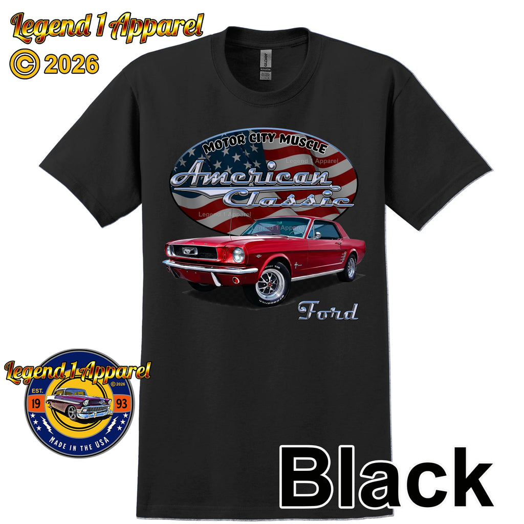 1966 Ford Mustang Coupe - American Classic Muscle Car T-shirt