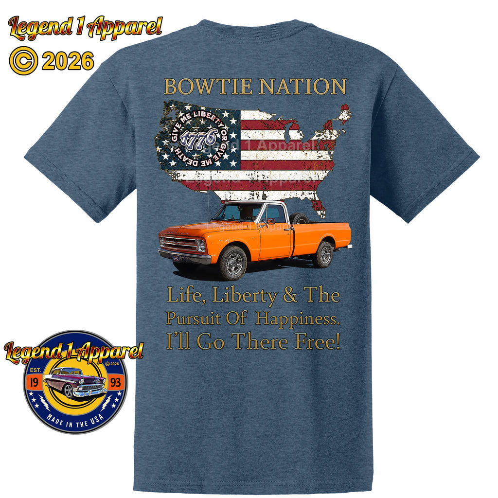 1967 Chevrolet Pick Up Truck Bowtie Nation T-Shirt – 67 Chevy Classic Truck Graphic Tee (Copy)