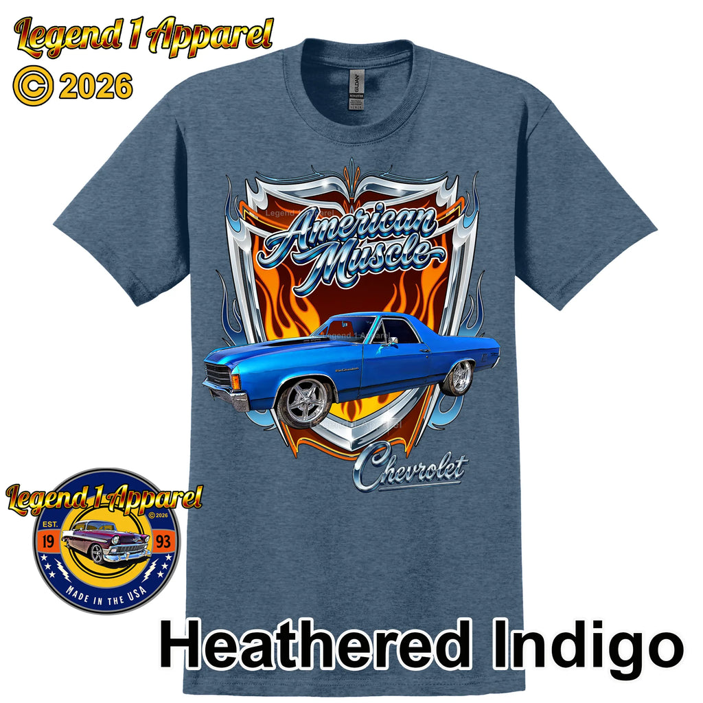 1972 Chevrolet El Camino SS American Muscle T-Shirt – 72 Chevy Classic Truck Graphic Tee