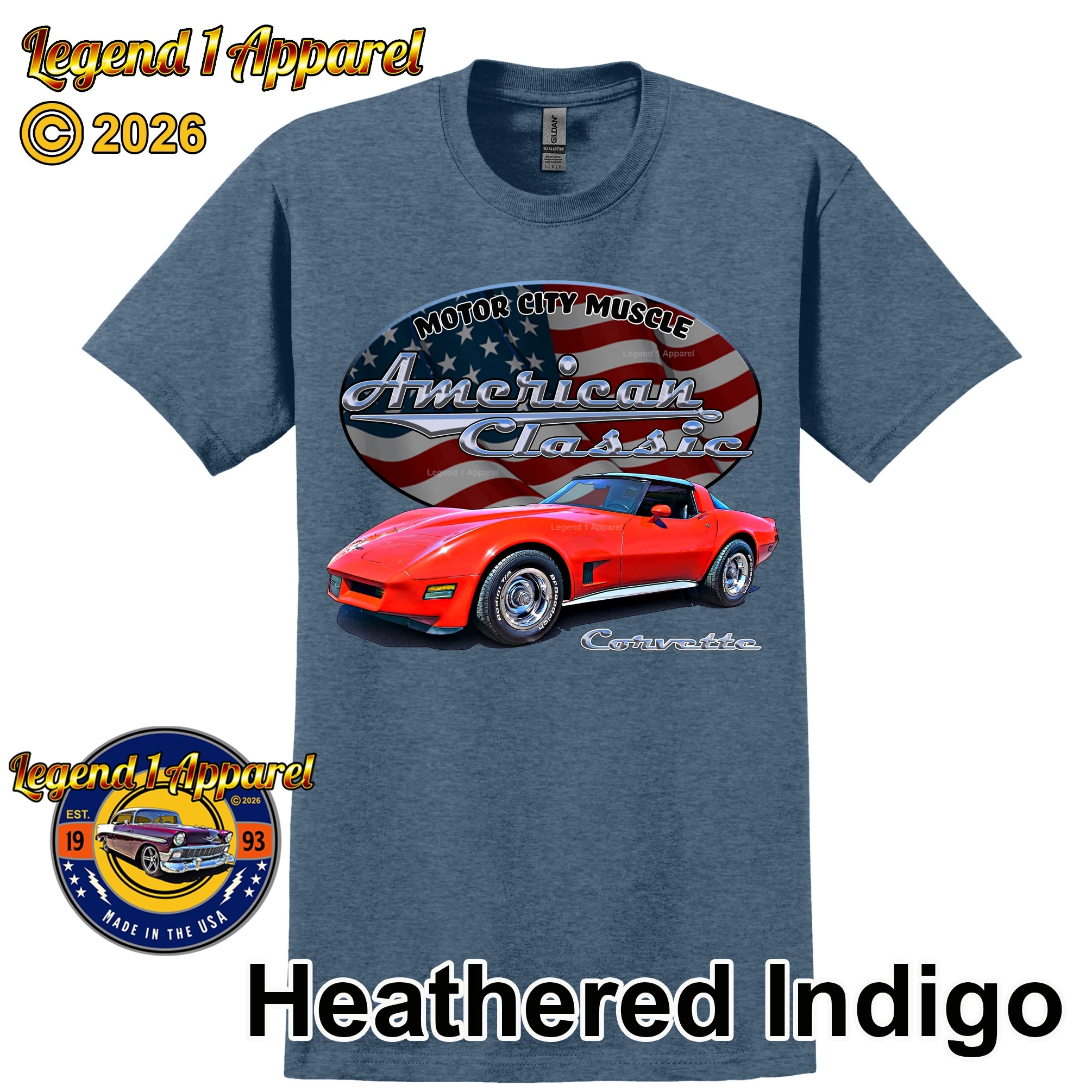 1980 Chevrolet C3 Corvette - American Classic Muscle Car T-shirt