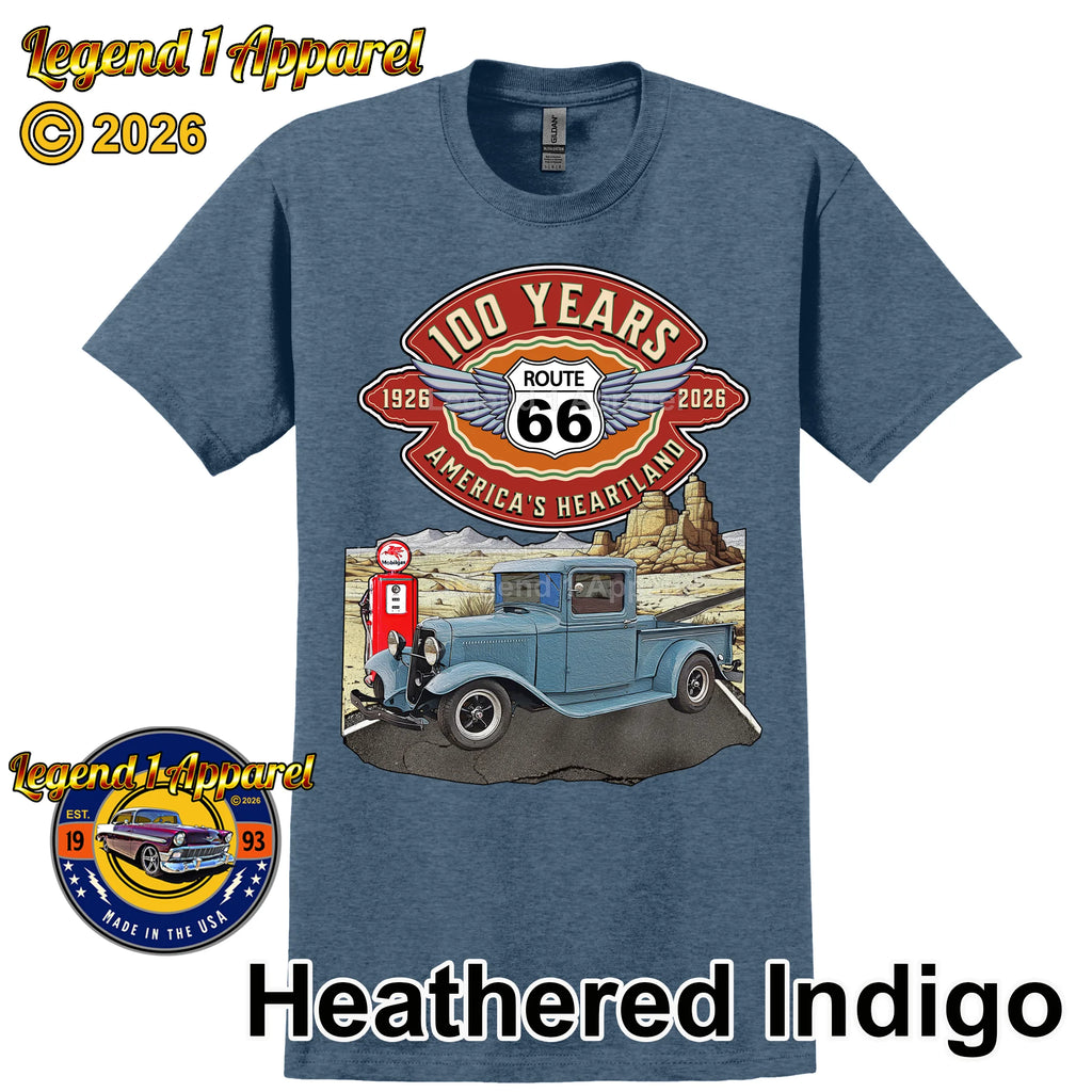 1933 Ford Pick Up Classic Truck Graphic Tee – Route 66 100 Years T-Shirt