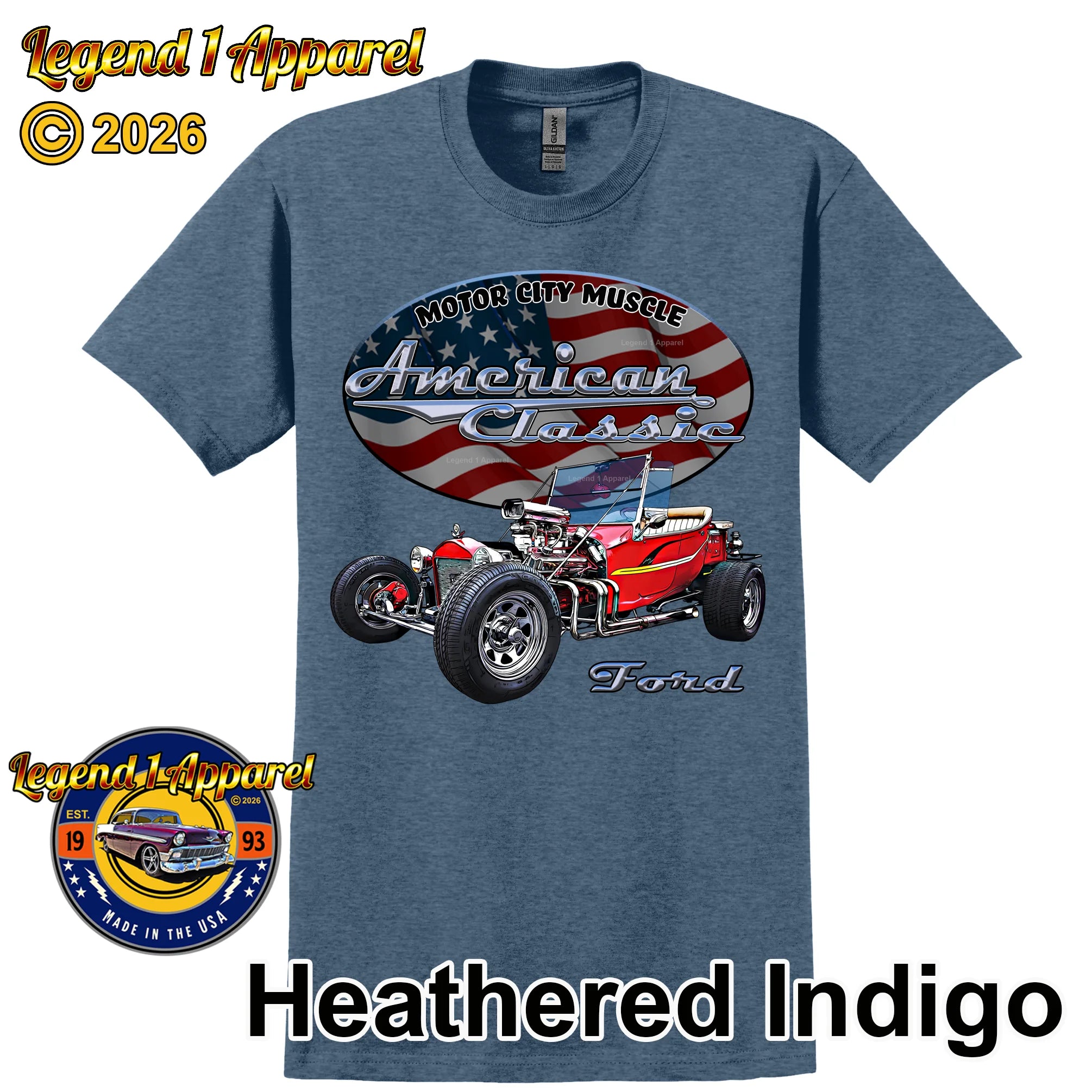 1923 Ford T-Bucket American Classic Muscle Car T-shirt