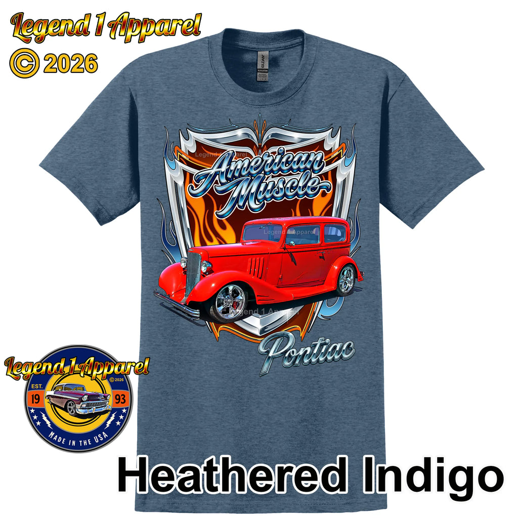 1933 Pontiac Coupe American Muscle T-Shirt – 33 5 Window Coupe Ford Car Graphic Tee