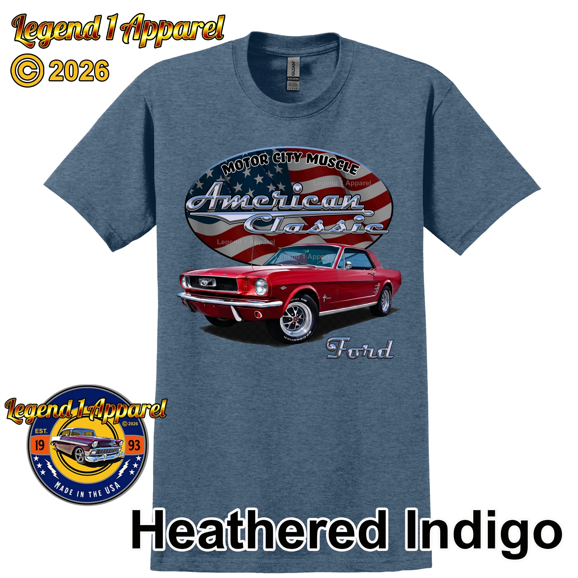 1966 Ford Mustang Coupe - American Classic Muscle Car T-shirt
