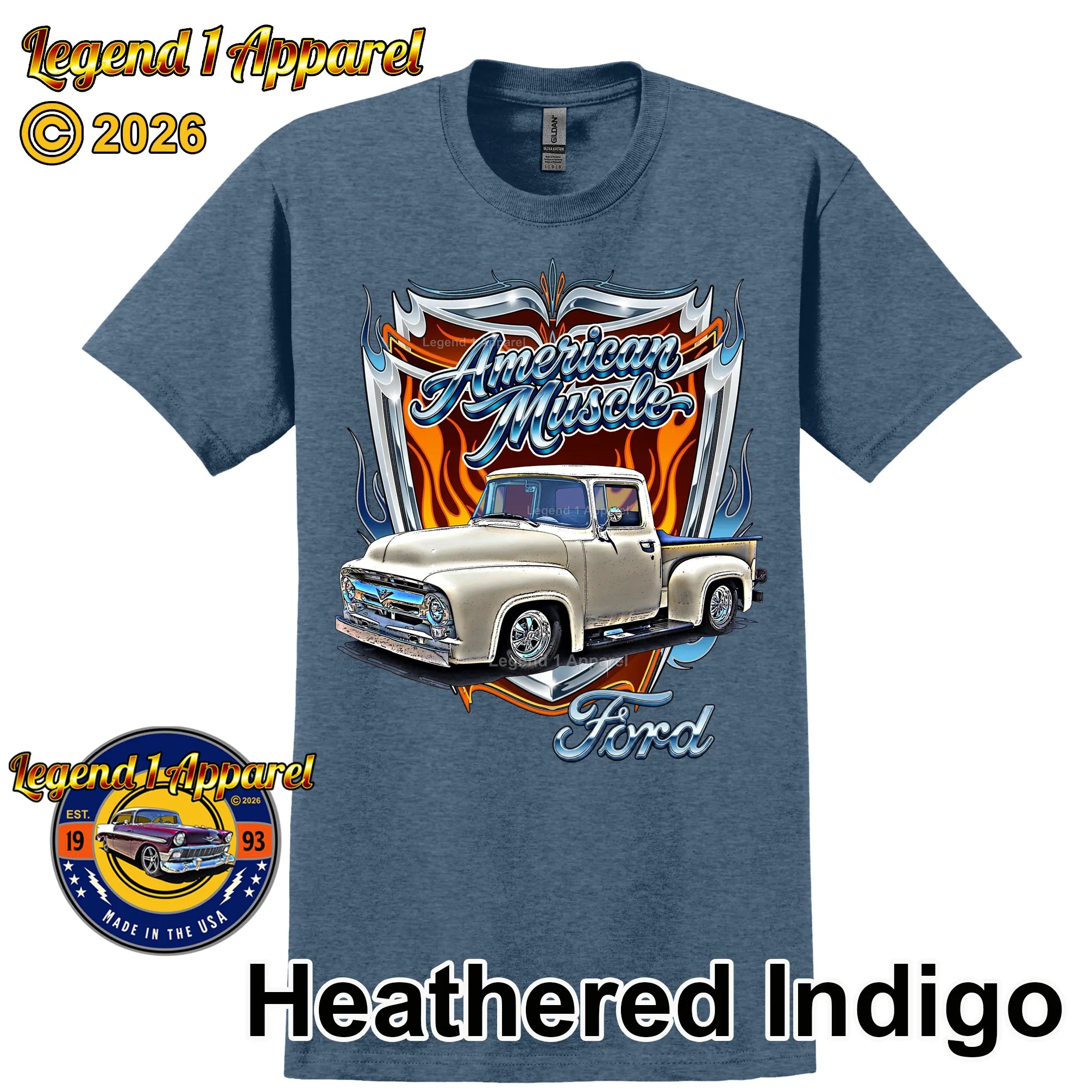 1956 Ford F100 Truck American Muscle T-Shirt –56 Ford Pick up Graphic Tee