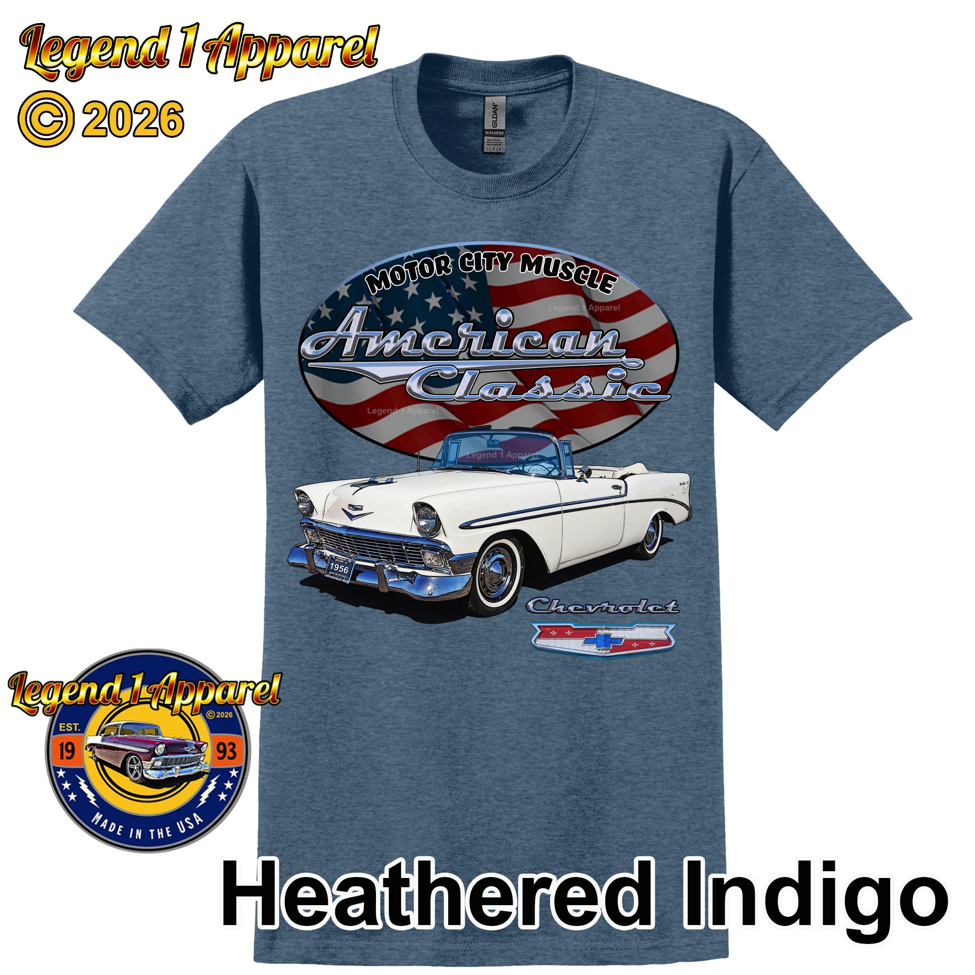 1956 Chevrolet Bel Air Convertible - American Classic Muscle Car T-shirt