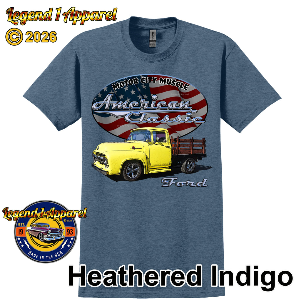 1956 Ford F100 Stake Truck - American Classic Pickup T-shirt