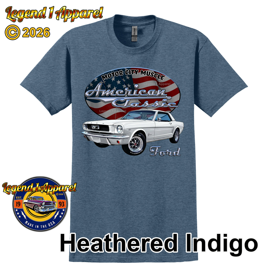 1966 Ford Mustang Coupe - American Classic Muscle Car T-shirt