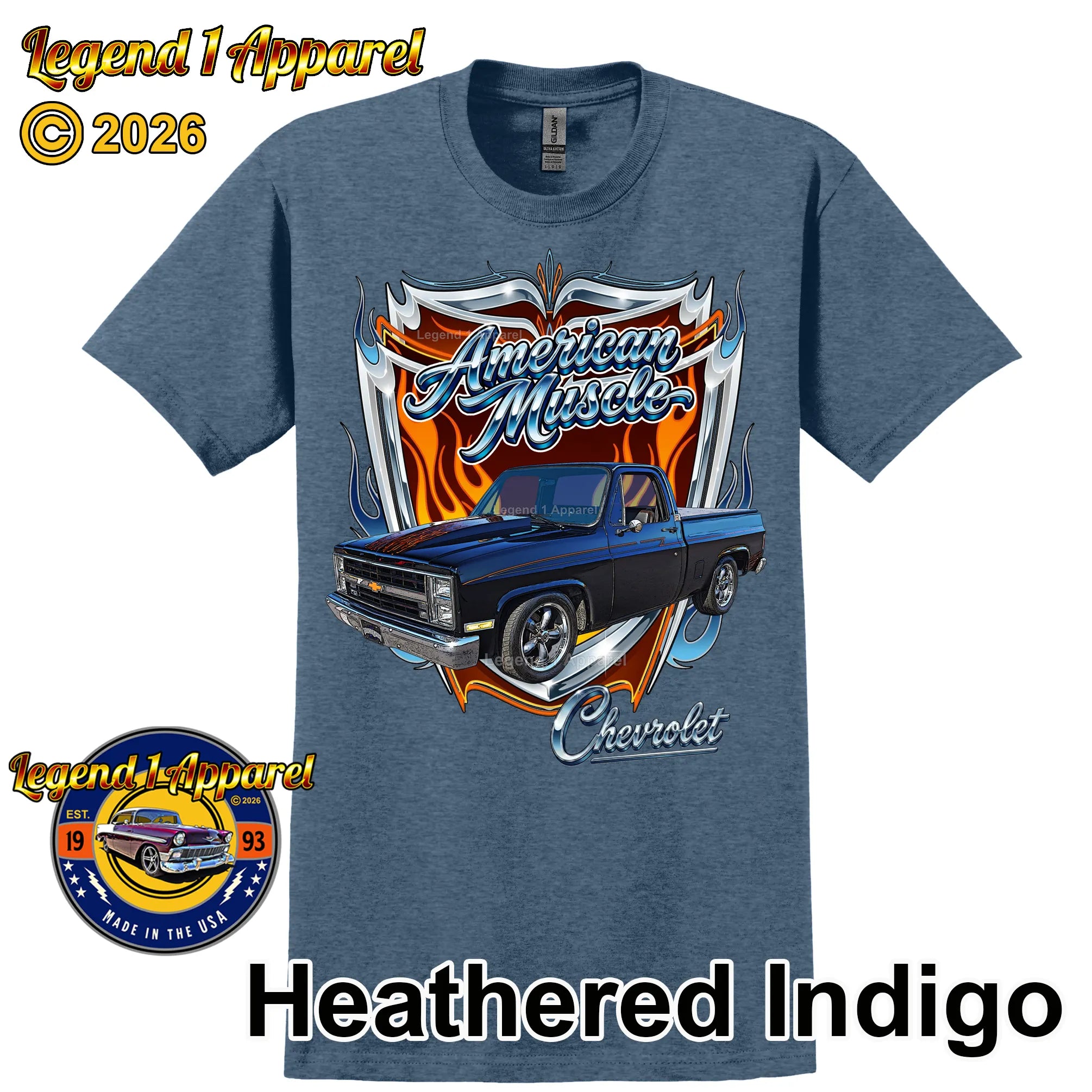 1985 Chevrolet Truck American Muscle T-Shirt – 85 Chevy C10 Classic Pick Up Graphic Tee