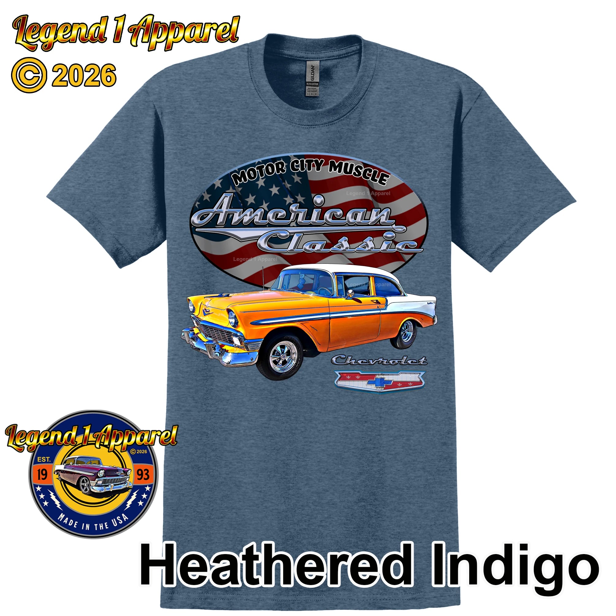 1956 Chevrolet Bel Air Coupe - American Classic Muscle Car T-shirt