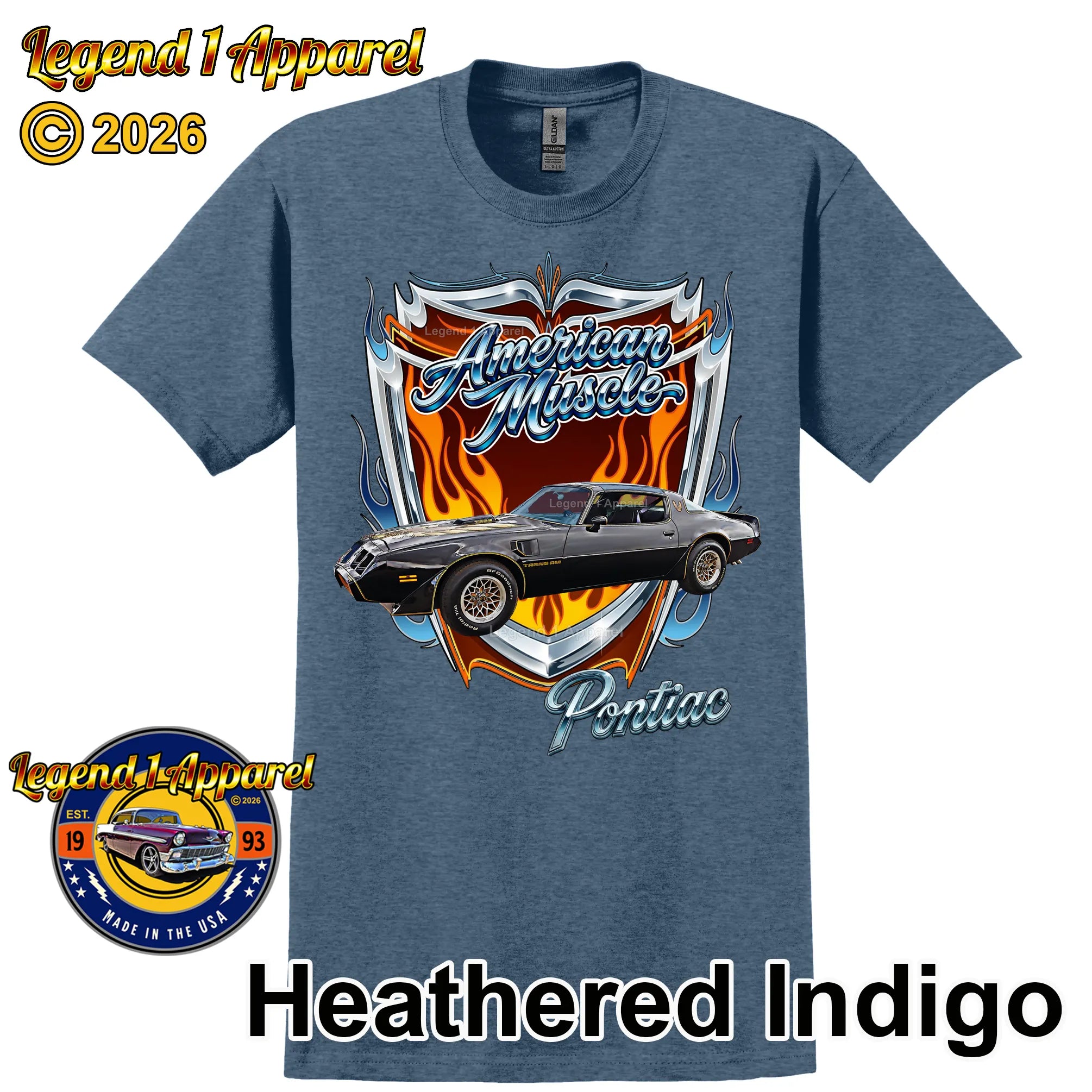 1979 Pontiac Trans Am American Muscle T-Shirt – 79 Trans Am Classic Car Graphic Tee