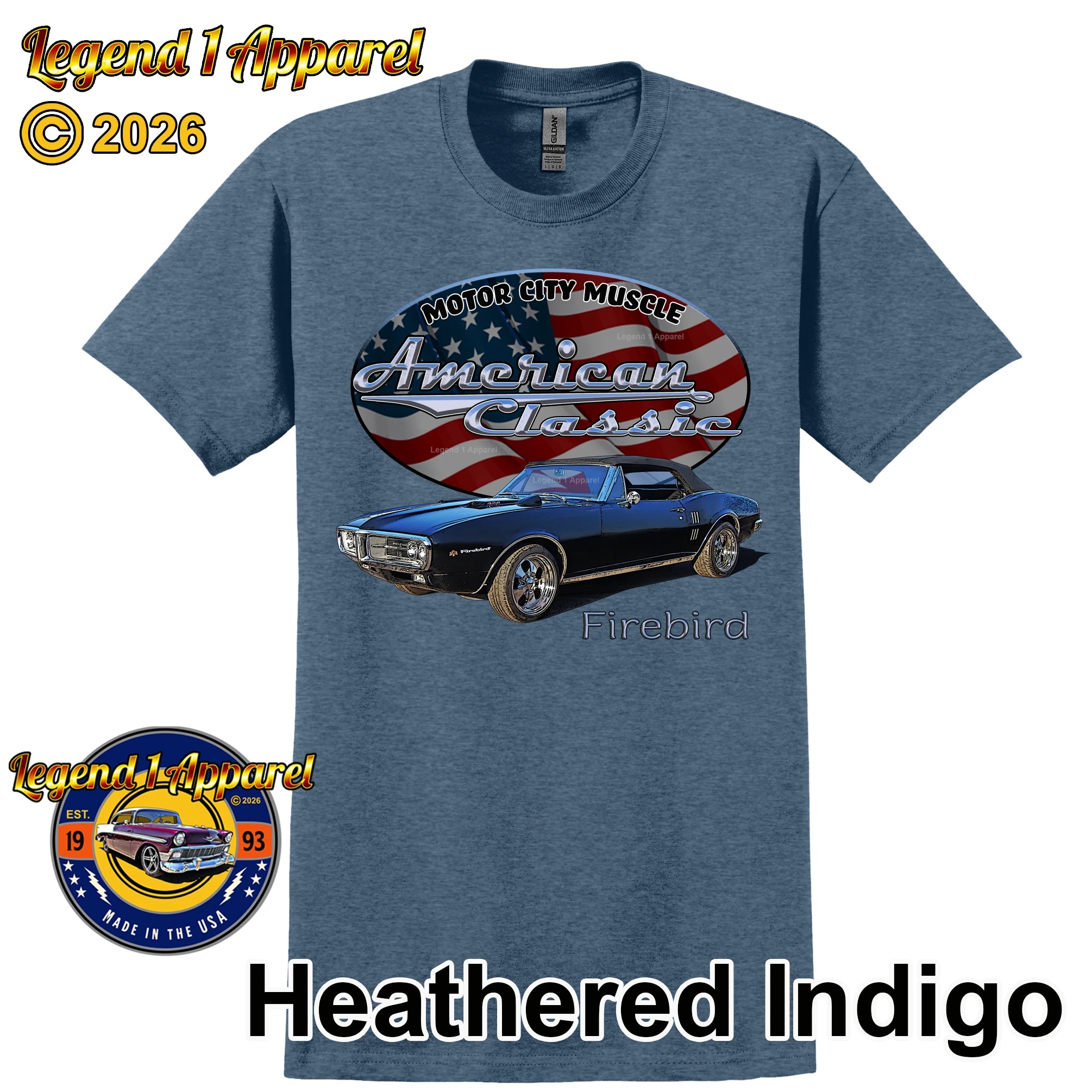 1967 Pontiac Firebird - American Classic Muscle Car T-shirt