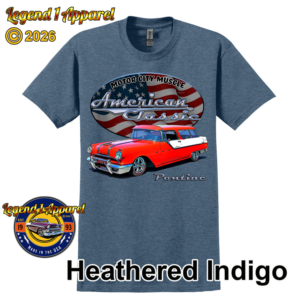 1956 Pontiac Safari Station Wagon - American Classic Muscle Car T-shirt