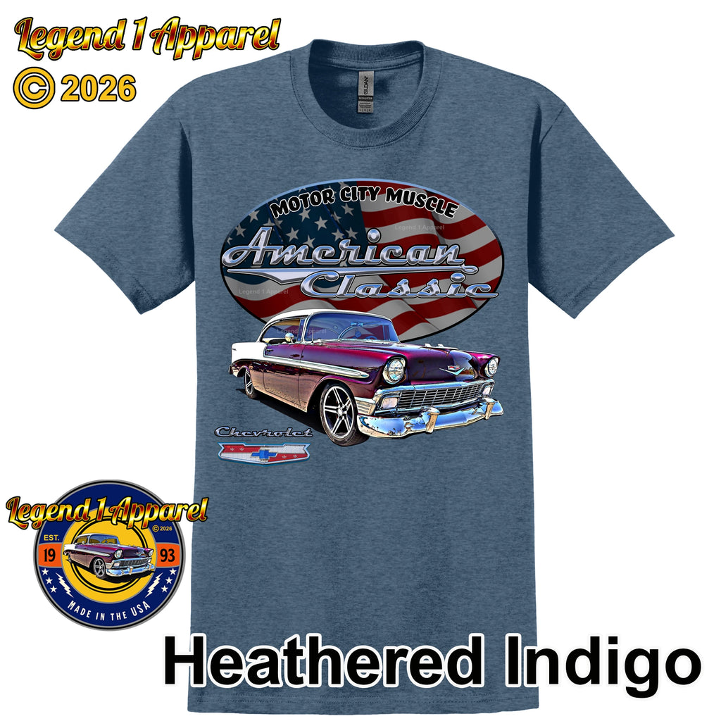 1956 Chevrolet Bel Air Coupe - American Classic Muscle Car T-shirt