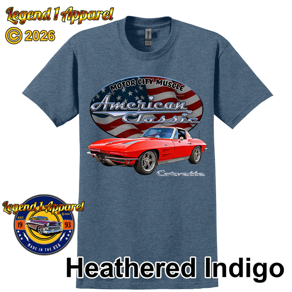 1963 Chevrolet C2 Corvette - American Classic Muscle Car T-shirt