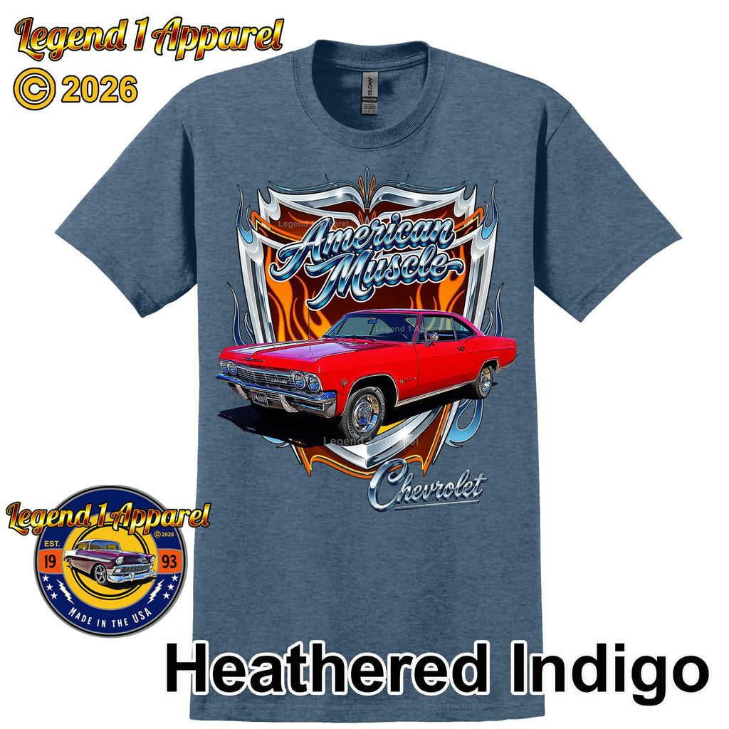 1965 Chevrolet Impala SS American Muscle T-Shirt – 65 Chevy Classic Car Graphic Tee