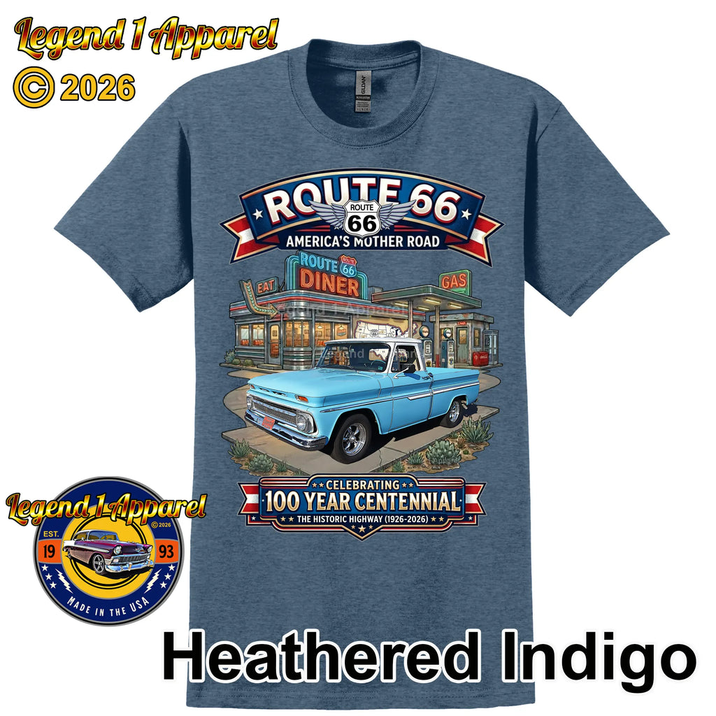 1964 Chevrolet Pick Up Classic Truck Graphic Tee – Route 66 Centennial T-Shirt