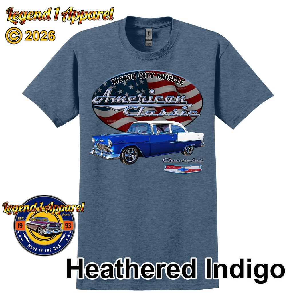1955 Chevrolet Bel Air Coupe - American Classic Muscle Car T-shirt