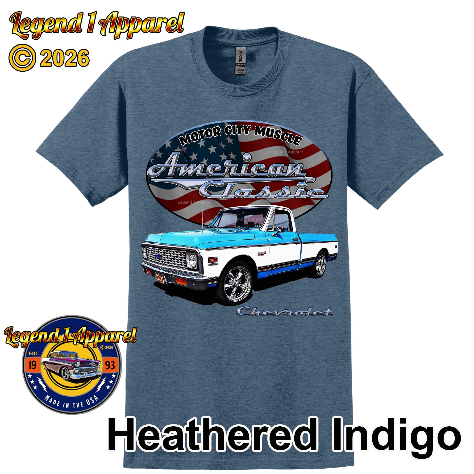 1972 Chevrolet C10 Pick Up - American Classic Muscle Truck T-shirt