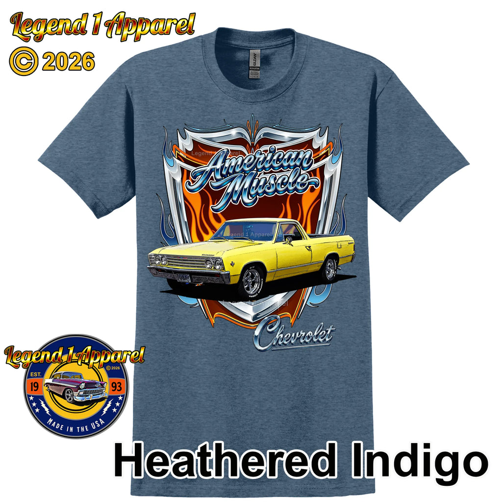 1967 Chevrolet El Camino American Muscle T-Shirt – 67 Chevy Classic Truck Graphic Tee