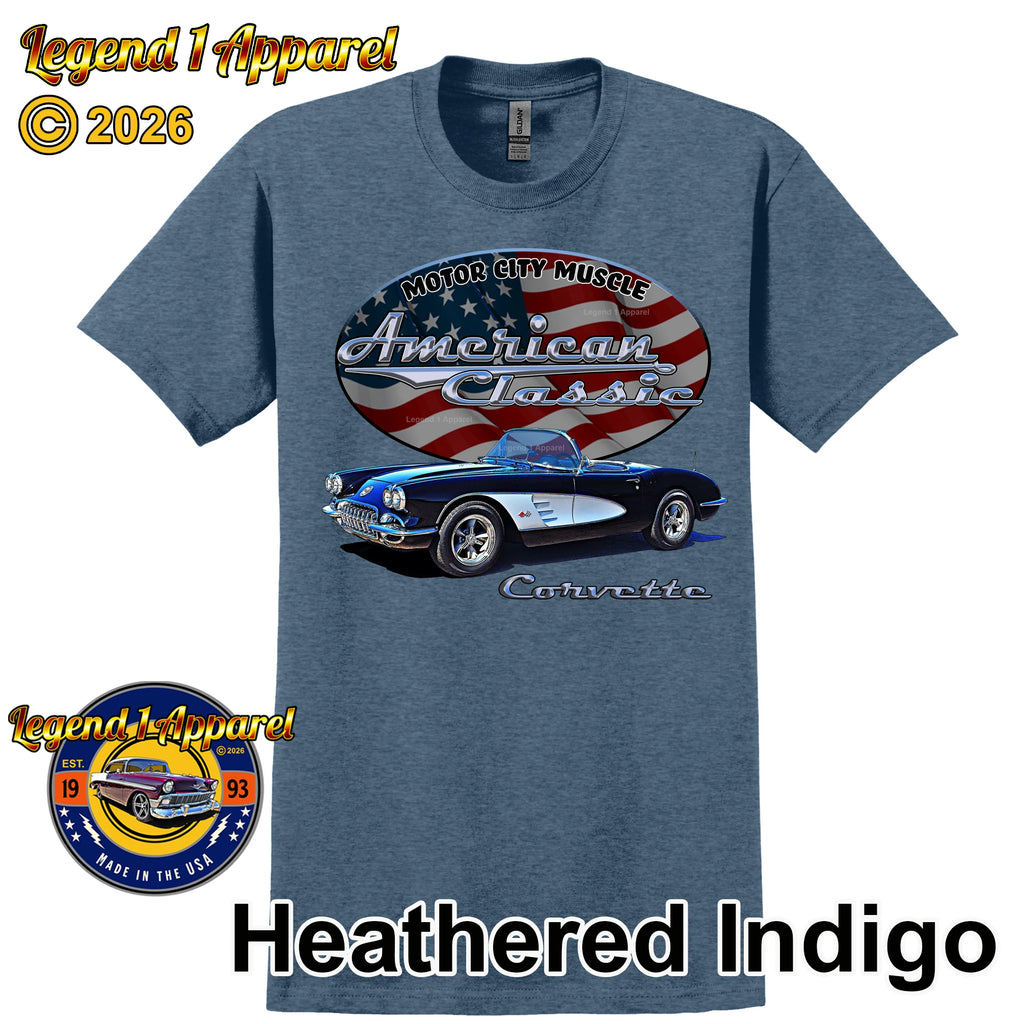 1960 Chevrolet C1 Corvette - American Classic Muscle Car T-shirt