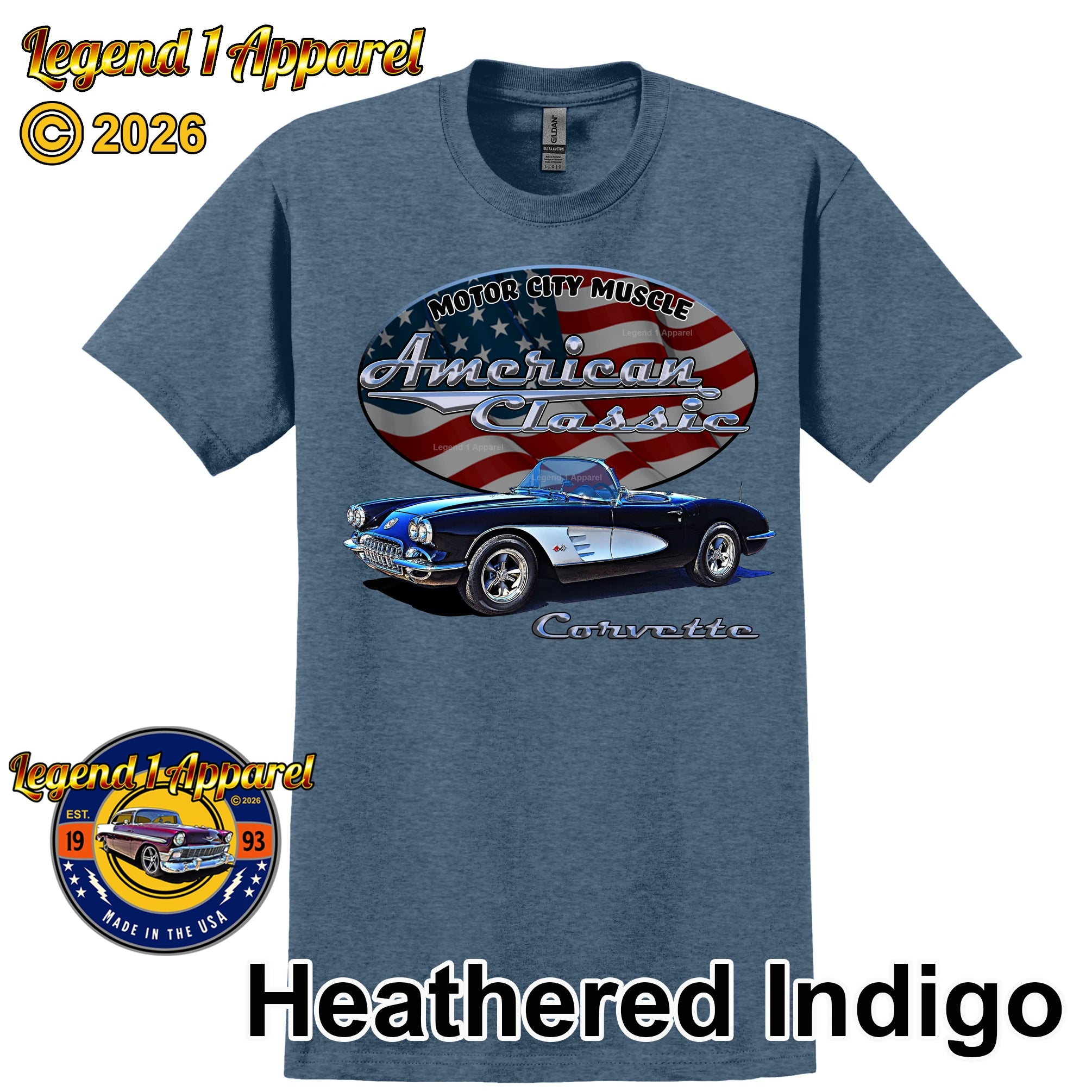 1960 Chevrolet C1 Corvette - American Classic Muscle Car T-shirt