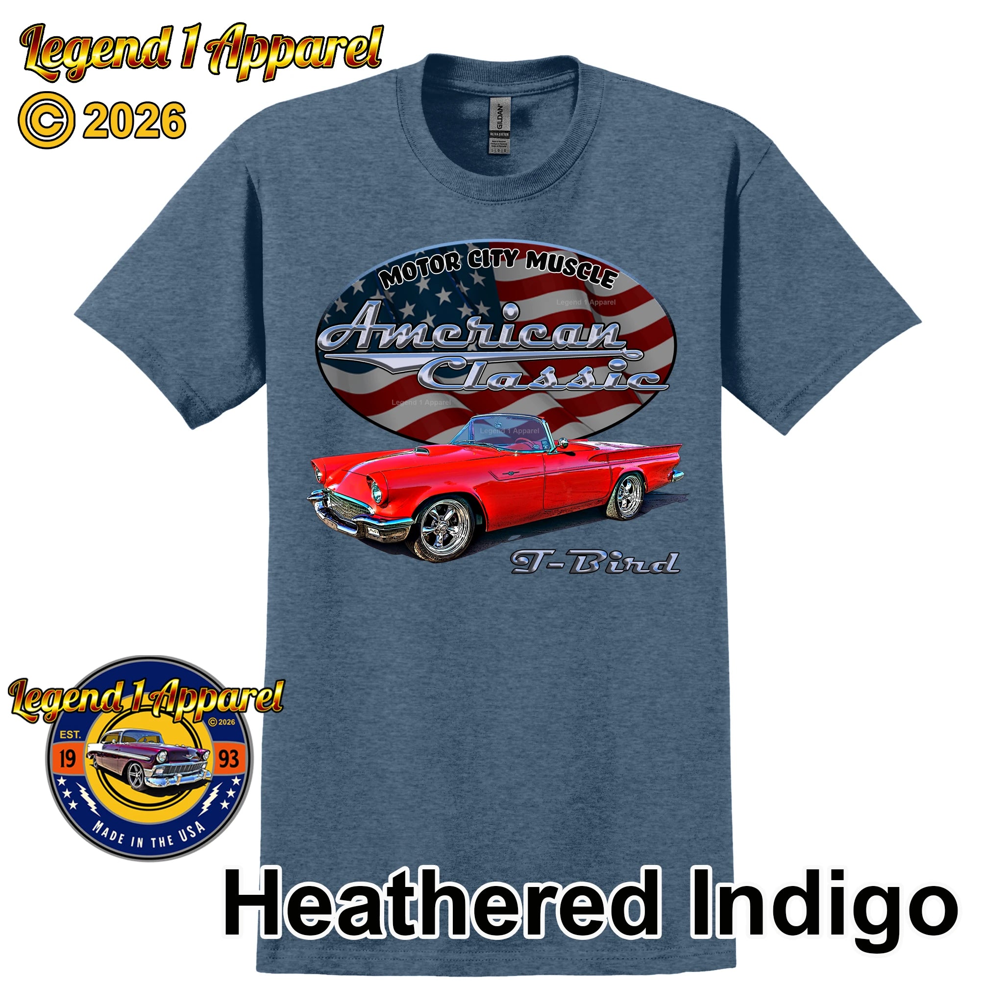 1957 Ford Thunderbird - American Classic Muscle Car T-shirt