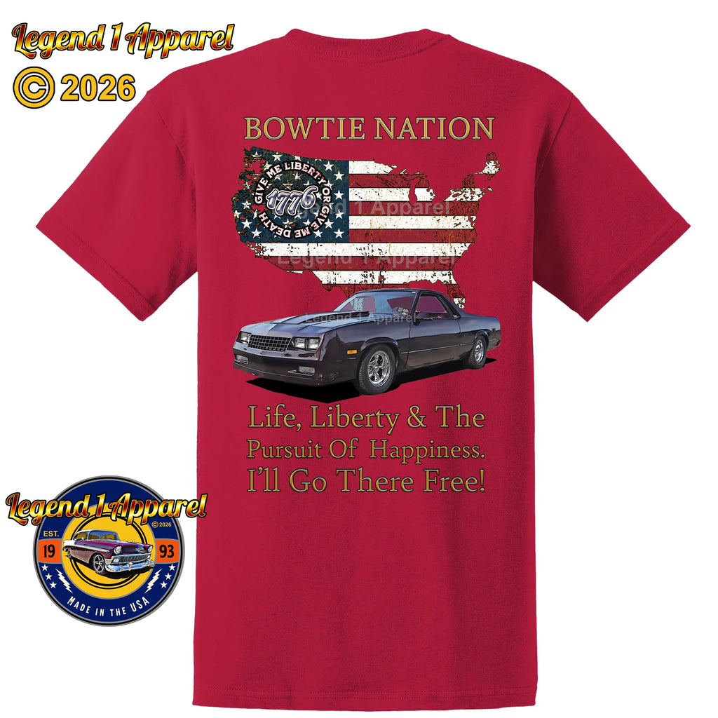 1983 Chevrolet El Camino SS Bowtie Nation T-Shirt – 83 Chevy Classic Truck Graphic Tee
