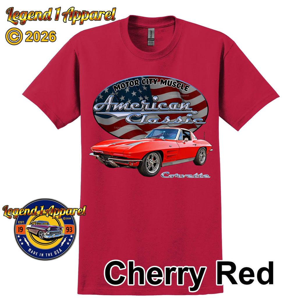 1963 Chevrolet C2 Corvette - American Classic Muscle Car T-shirt