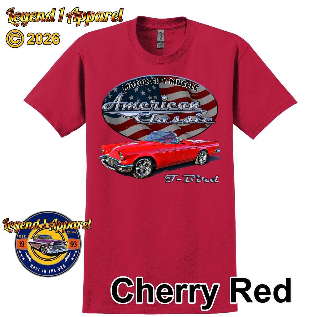 1957 Ford Thunderbird - American Classic Muscle Car T-shirt